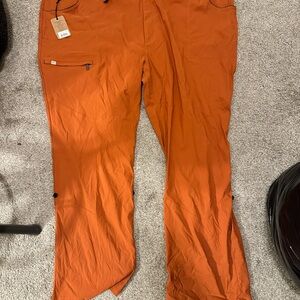 NEW plus size orange outdoor pants